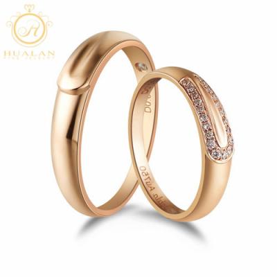 China FASHIONABLE Couple Jewelry Blanks For Girls 10K Yellow Gold Solid Gold Ring Price for sale