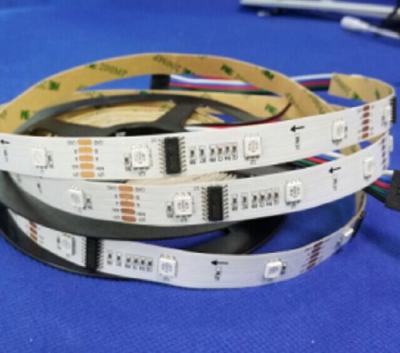 China Theme Park UCS512 12V 10IC-30Led/m KTV Full Color Changing 3 Ounce SMD5050 Magic Strip for sale