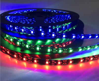 China Theme Park Black SMD3528 60leds/m Led Flexible Led Strip Light 12V IP65 Red/Green/Blue/Yellow Waterproof for sale