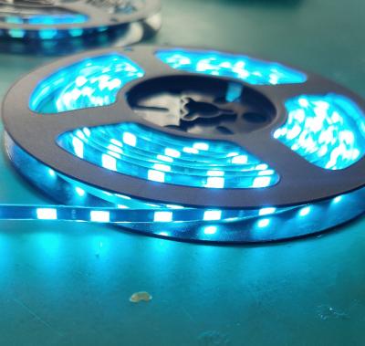 China Warehouse DC12V 60W 300leds 5mm SMD5630 LED Flex Strip Width Black PCB Waterproof Ice Blue for sale