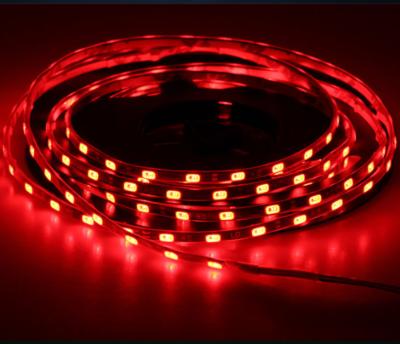 China Theme park 5mm 5630 led strip 12V 60leds/m graphite red color IP67 waterproof flexible led strip for sale