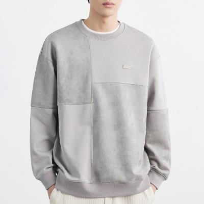 China Anti-wrinkle Custom Logo Loose Casual Chamois Oversized Pullover Plus Size Men'S Hoodie Crewneck Sweatshirt For Men for sale