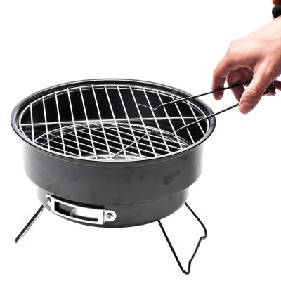 China Easily Assembled SALDNES Mini BBQ Foldable Portable Charcoal BBQ Grill With Insulated Shoulder Cooler Bag for sale