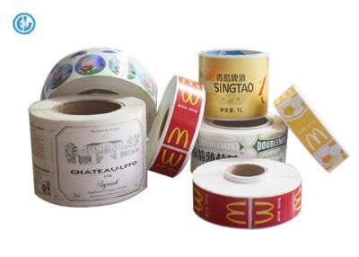 China Varnish Surface Printed Self Adhesive Labels For Advertising ISO CE Waterproof Adhesive Labels for sale