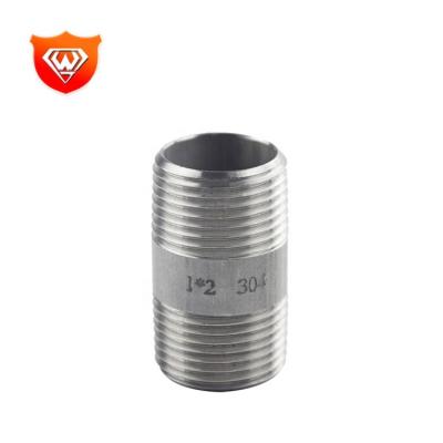 China Good Quality High Temperature Resistance Manufacturer Stainless Steel Bsp Pipe Fitting Nipple / NPT for sale