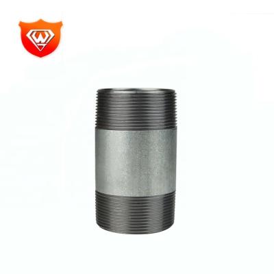 China High Quality Black Piping Connection Carbon Steel Casting Iron Double Male Thread Pipe Nipple for sale