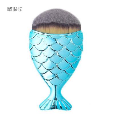 China Soft Touch Simple Multi Color Mermaid Shape Basic Professional Brushes for sale