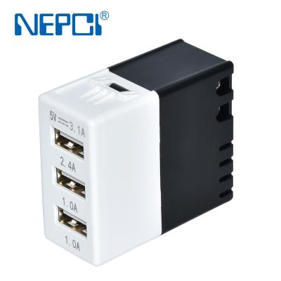 China Residential Type 3 Strip USB Power Supply Module NEPCI XJY-USB-16D 5V 3.1A USB Outlet Socket Witch Israel Switch 45*23mm for sale