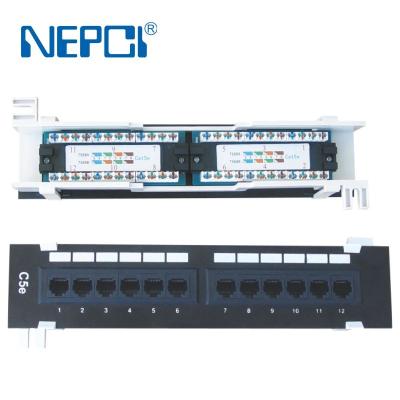 China Pnel Patch Panel Port 1.2U” 110 NEPCI XJY-GJ-47-128 Patch IDC 12 UTP CAT5E/CAT6 RJ45 Unprotected Jacks XJY-GJ-47-128 for sale