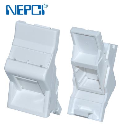 China ABS NEPCI Chinese Factory 25*50 Wall Plate Use For RJ45 Jack And USB Keystone Faceplate XJY-NE-89 for sale