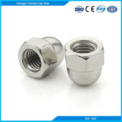 China Long Small Stainless Domed Hex Head Cap Nut DIN1587 For Decorative Cars Motorcycle M5-M20 for sale