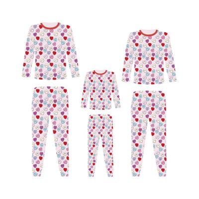 China Anti-pilling Custom Mommy and Me Fashion Outfits Boy Girl Sleepwear Matching Pajamas Set for sale