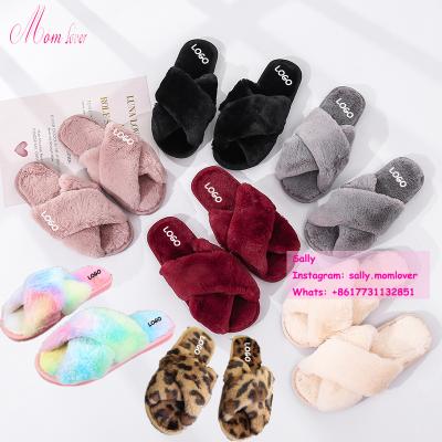 China Fashion Indoor Women's Sandals Faux Fur Luxury Bedroom Slide Thick Bottom Thick Bottom Women's Sandals Winter Fashion Trend Faux Fur Faux Fur Slippers for sale