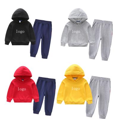 China New 100% Cotton Casual Dressing Set Kid Hoodies Sets Sweat Suits Customized Kids Sets Two Piece Kids Sweat Suits Custom for sale