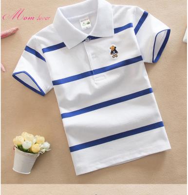 China Wholesale QUICK DRY Baby Clothing Wholesale Kids Clothes Boys Striped White T-shirt Kids Clothes Baby T-shirt for sale