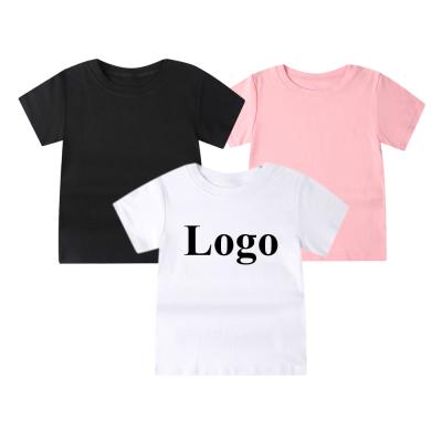 China Custom Made 100% Cotton QUICK DRY Casual Kids T-shirt Printing Unisex Kids Girls Summer Baby Blank T-shirts for sale