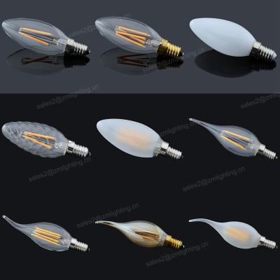 China Hotel 3W LED Candle Light E27 12V 24V LED Candelabra Bulb 12V 24V DC Led Candle Bulb for sale