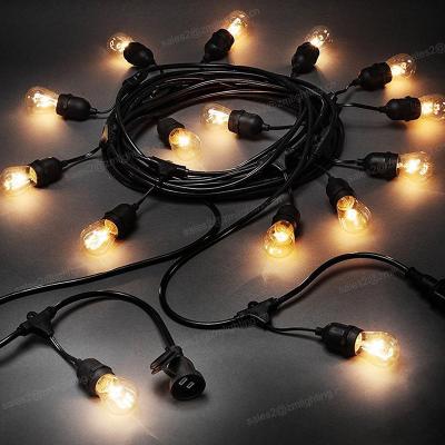 China Party Hanging Loops Weatherproof 240V Vintage 48ft With E27 Plugs LED String for sale