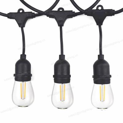 China Outdoor Party 24FT E26 E27 S14 Edison Bulb Christmas Waterproof Connectable LED Light String for sale