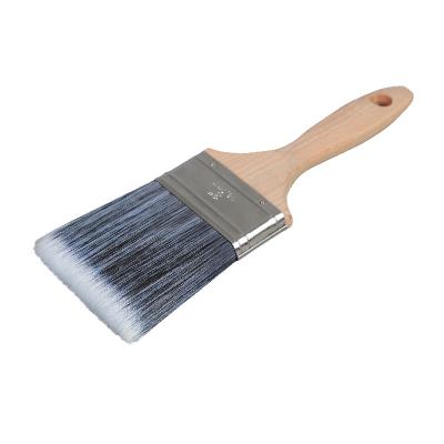 China MSN High Quality Synthetic Filament Wooden Handle Paint Brush With European Stainless Steel Olive Brush for sale