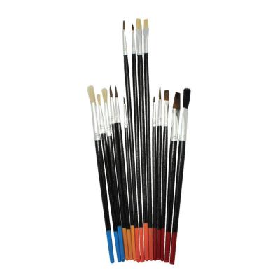 China Wooden Handle With Tin Olive Oil Paint Brush Craft Brushes Set For Artist Oil Painting Animal Watercolor Painting for sale