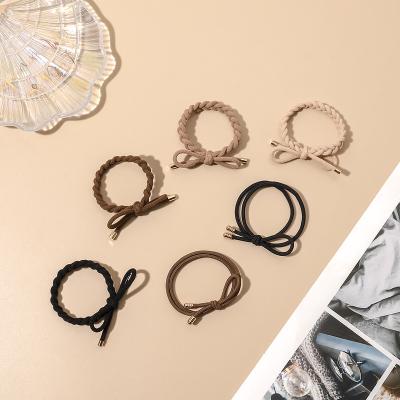 China Environmentally Friendly Hot Selling INS High Resilience Twist Braid Hair Single Imperial Tape With Thin Hair Tie For Women for sale