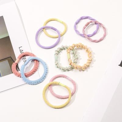 China Environmentally Friendly Hot Selling High Resilience Ins Thin Single Yarn Headband Portable Hair Ties For Women for sale