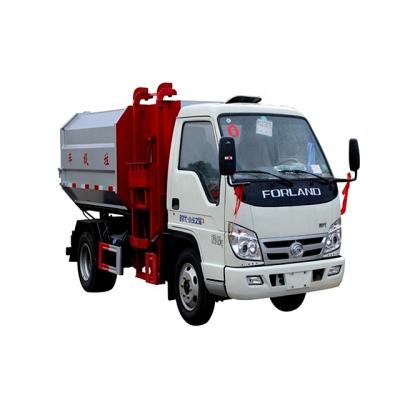 China Factory Sale Foton 3cbm/3000liters Side Trash Loading Truck for sale