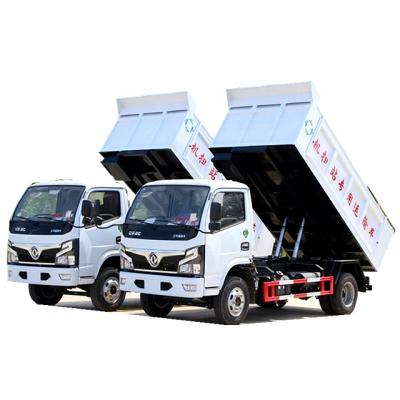 China Factory China Dongfeng 5cbm/5000liters Self Hydraulic Loading And Dumping Tipper / Dump Garbage Truck for sale