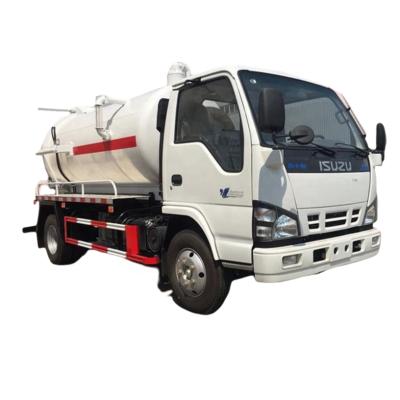 China Q235 Carbon Steel Japan 7 CBM Stainless Steel Customized Vacuum Pump Sewage Cleaning Mud Collection Septic Vacuumer Tank Truck for sale