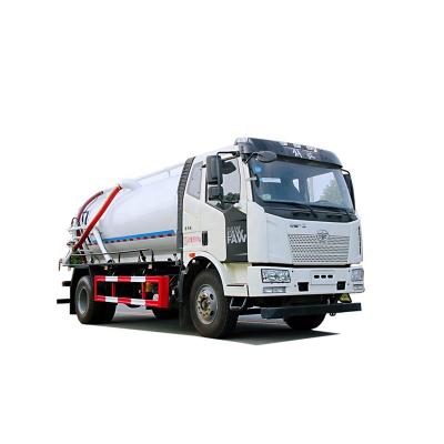 China Q235 Carbon Steel Faw 10CBM Vacuum Sewage Suction Trucks For Sale for sale