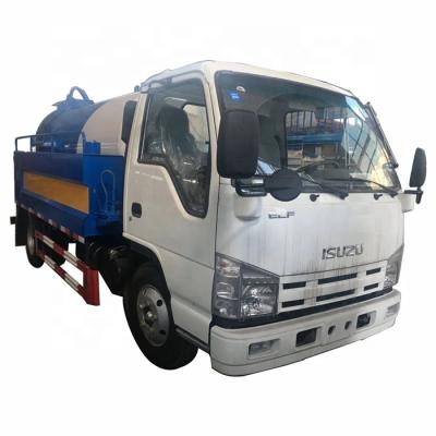 China Japan Good Quality Carbon Steel Q235 Stainless Steel Small Sewage Suction Truck 5000L Vacuum Cleaning Tanker for sale