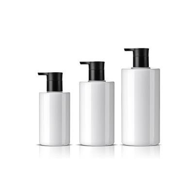 China 200ml 300ml 400ml Cosmetic PET Round Plastic Lotion Shampoo Pump Spray Cosmetic Bottle for sale