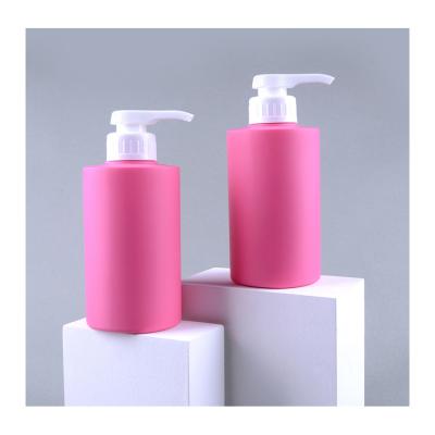 China HDPE 300ml Round Cosmetic Empty Lotion Shampoo Plastic Pump Spray Cosmetic Bottle for sale