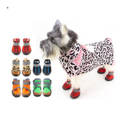 China Viable Custom Wholesale Waterproof Dog Boots Anti Slip Puppy Shoes Protect Paw Dog Shoes for sale