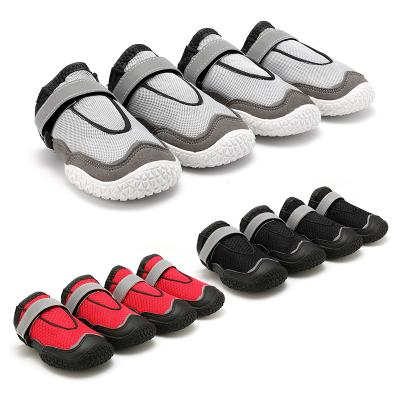 China Viable Pet Shoes New Non-slip Waterproof Wear-resistant Pet Supplies Dog Shoes Luminous Effect Belt for sale