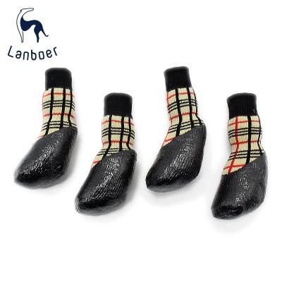 China Durable Warm Waterproof Pet Clothing Dog Shoe Anti Slip (WPS03) Protect Paw Socks Custom Design Support for sale