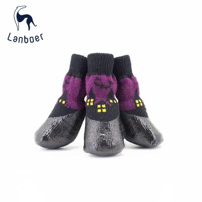 China Comfortable Anti Slip Hallowmas Sock Dog Sock Socks Durable Durable Waterproof Pet Shoe For Dogs Cats for sale