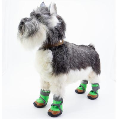 China Dog Waterproof Shoes Viable For Large Dogs With Sole Reverse Anti-Skid Reflective Rough Dog Waterproof Shoes for sale