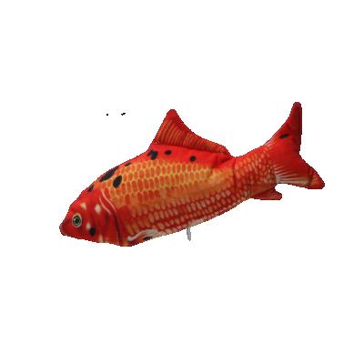 China Realistic Plush Viable Fish Train Cat Fish Catch Bite Toy for Pet to Chew Fake Bite for sale