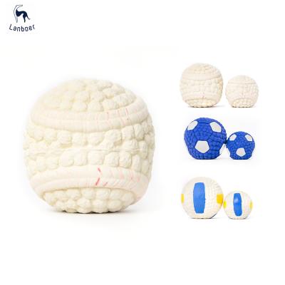 China Amazon Best Selling Viable Plastic Teeth Cleaning Ball Shape Dog Toothbrush Chewing Playing Toy Sounding Toys for sale