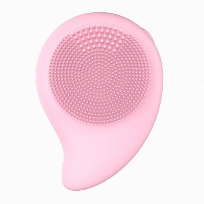 China Branded Logo Branded Rechargeable Waterproof Silicone Micro Vibration High Frequency Face DEEP CLEANSING Cleansing Brush for sale