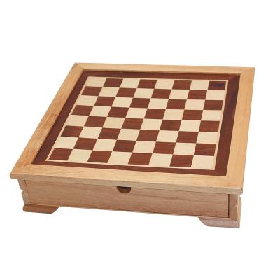 China Multifunctional Chess Sets 4 in 1 Set Wooden Chess Game Set with Individual Chess Pieces Spaces Backgammon 31*31*7cm for sale