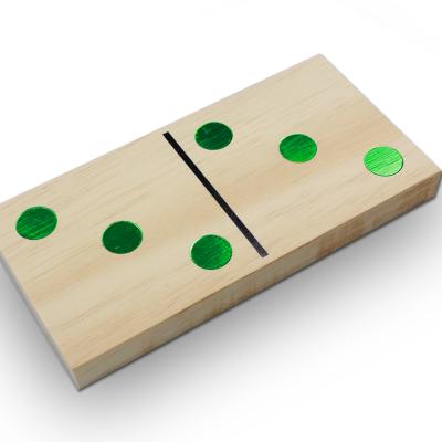 China Outdoor game quality wooden dominoes set with colored dots for outdoor games in the lawn for sale