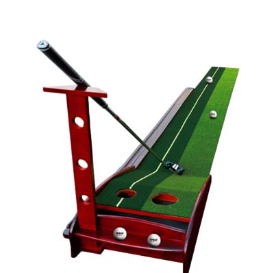 China Portable Eco-Friendly Golf Indoor Putting Green Mat With Automatic Ball Return Function Mini Golf Practice Training Aid for sale