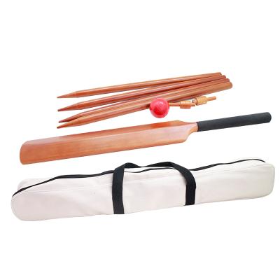 China Outdoor game set wholesale custom wooden cricket bat set outdoor sports game baseball bat for sale