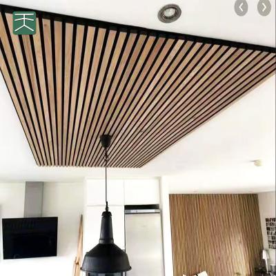 China Modern Wood Slat and Tiange Pet Sound Absorbing Ceiling Sound Proof Acoustic Acoustic Wall Panels for Stadium for sale