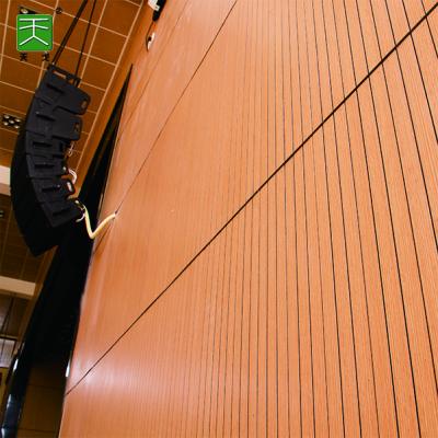 China Modern TianGe Factory MDF Studio Auditorium Wall Soundproof Wooden Groove Sound Barrier for sale