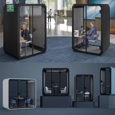 China Tiange Soundproof Portable Modern Mobile Indoor Meeting Telephone Office Private Open Private Soundproof Booth for sale