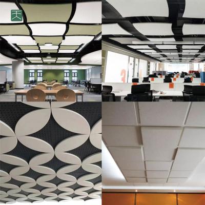 China Modern Tiange Office Custom Shape Ceiling Soundproof Fiberglass Acoustic Panels For Interor Room for sale